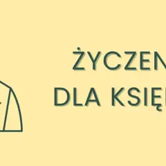 Ilustracja przedstawia sylwetkę księdza i napis "Życzenia dla księdza". Idealne cytaty na pożegnanie księdza.